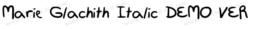 Marie Glachith Italic DEMO VERS Ita字体转换